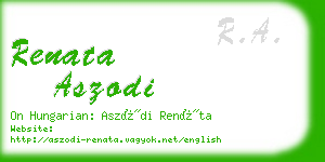 renata aszodi business card