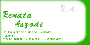 renata aszodi business card